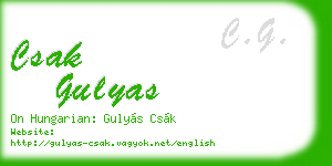 csak gulyas business card